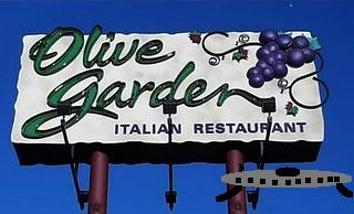 UFO Aliens living at AREA 51 since 1947 complain about The Olive Garden restaurant.
