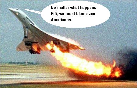 FRENCH blaming AMERICANS ONLY for Concorde crash.