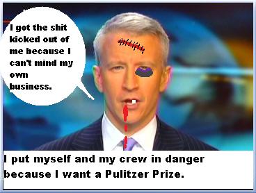Anderson Cooper attacked in Egypt.
