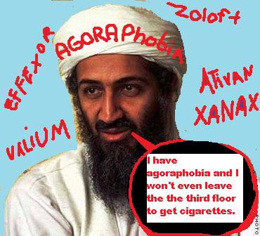 Osama Bin Laden – Agoraphobia and Panic Disorder.