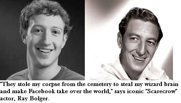 Facebook Versus Shagbook.  Exhumation creates “Zuckerberg Bolger”