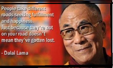 Dalai Lama “People take different roads…” Facebook Quote is a HOAX